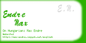 endre max business card